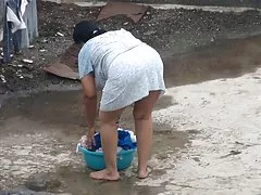 黑色的大胸部和多汁的毛屄
